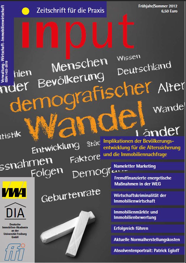 Wirtschaftsmagazin Input Ausgabe Frühjahr-Sommer 2012